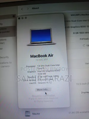 Laptop Apple MacBook 2007 4GB Intel Core i5 SSD 128GB