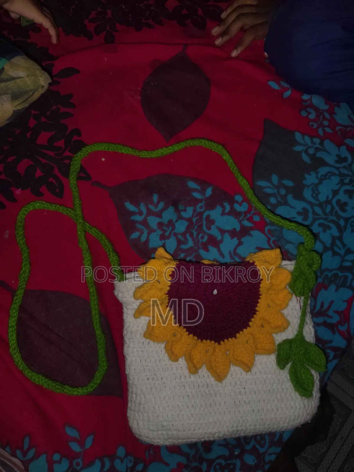 Attractive Handmade Crochet Sunflower Shoulder Bag (Handmade Crochet Bag)