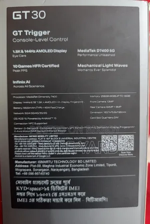 Infinix GT 30 5G 256 GB Green