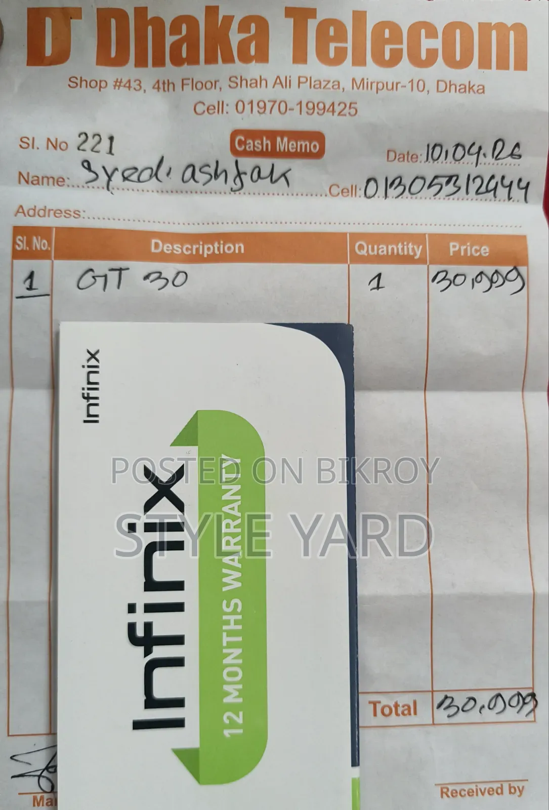 Infinix GT 30 5G 256 GB Green