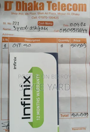 Infinix GT 30 5G 256 GB Green