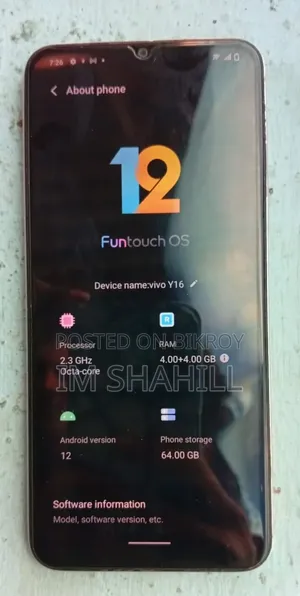 Vivo Y16 64 GB Gold