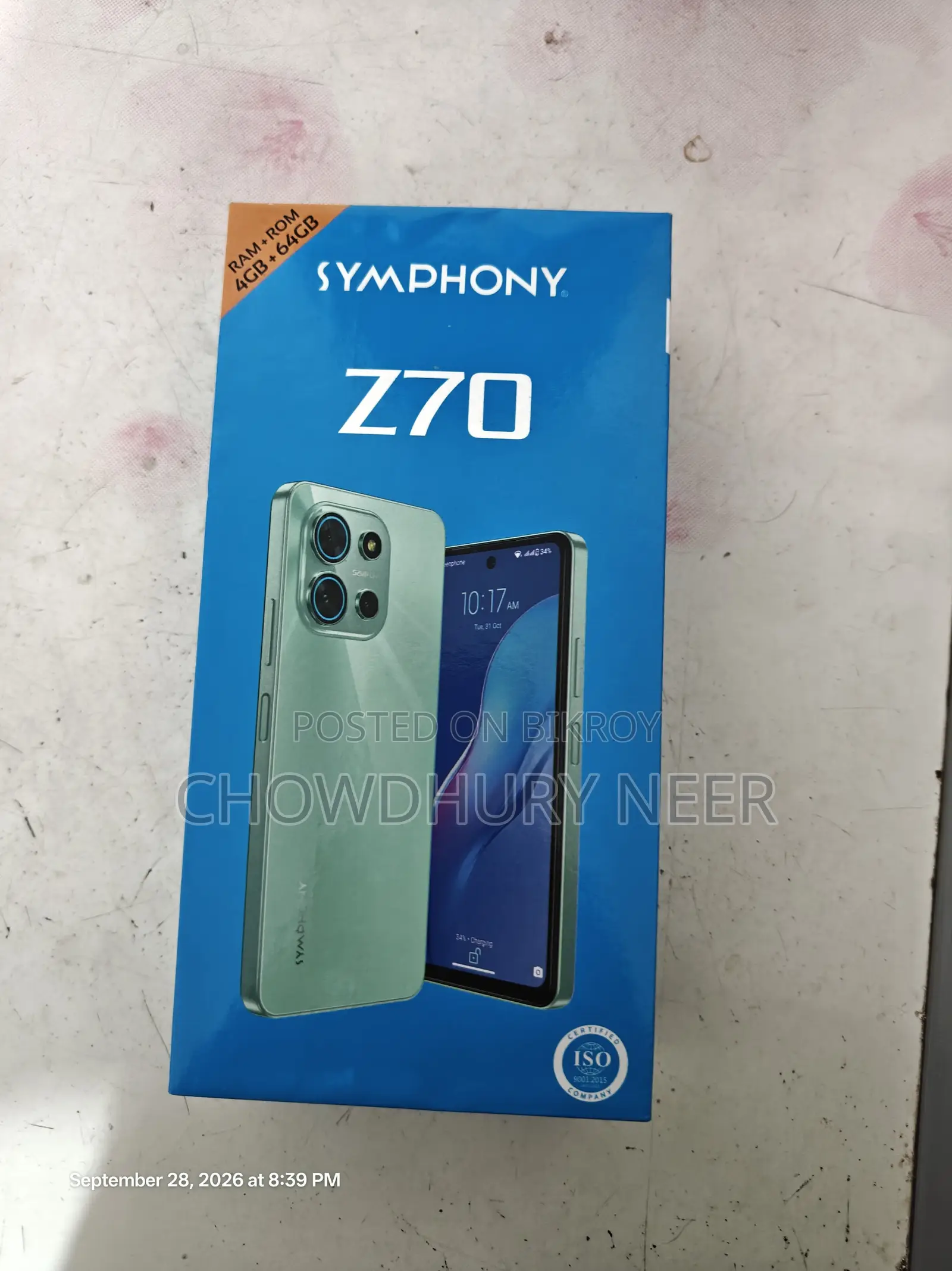 সিমফনি জেড৭০ ৬৪ জিবি গোল্ড