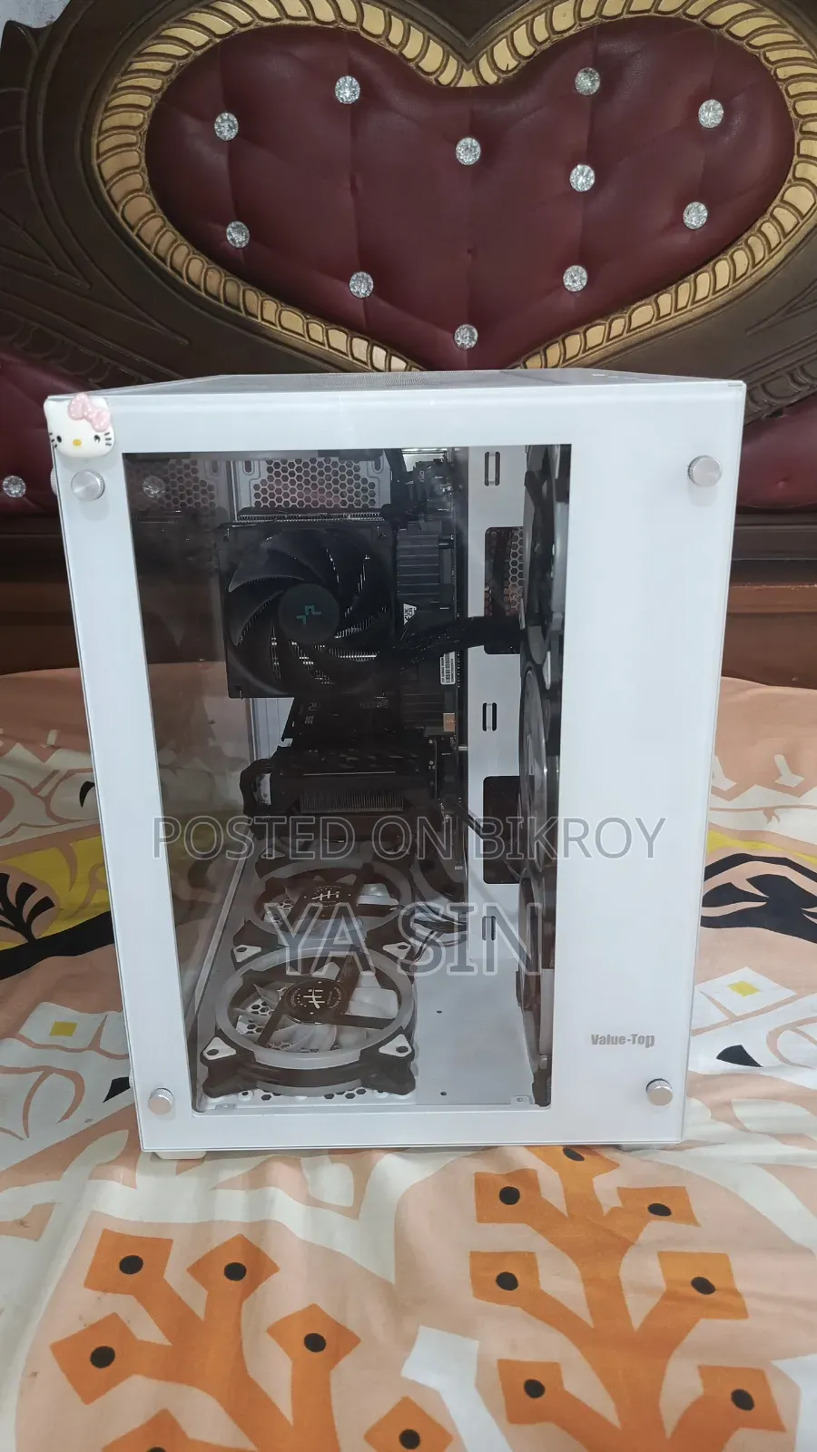 ভ্যালু-টপ ভি৩ডব্লিউ মিড টাওয়ার এটিএক্স গেমিং ক্যাসিং – সাদা