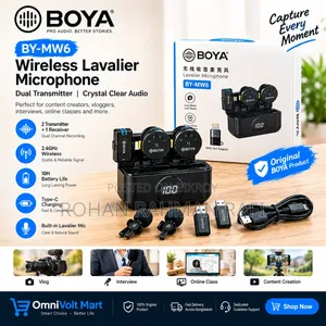 BOYA BY-MW6 লাভালিয়ার ওয়্যারলেস মাইক্রোফোন (আসল ভ্যারিয়েন্ট)