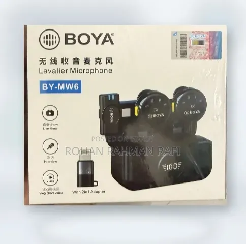 BOYA BY-MW6 লাভালিয়ার ওয়্যারলেস মাইক্রোফোন (আসল ভ্যারিয়েন্ট)