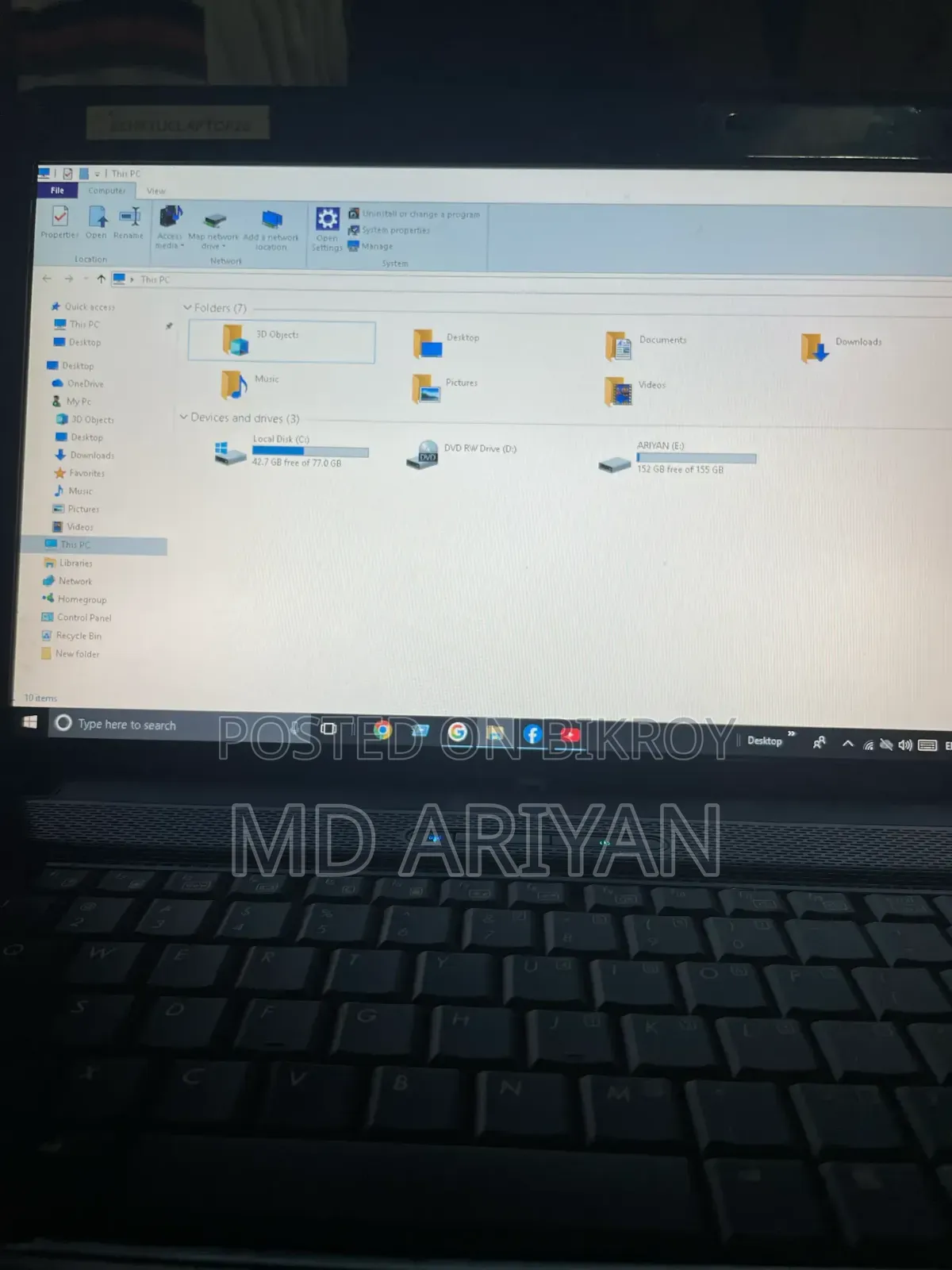 Laptop 4GB RAM Intel Core i5 256GB SSD