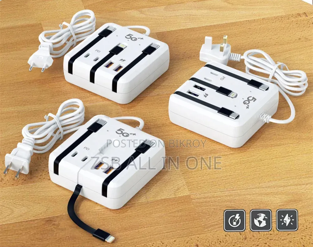 USB 3 in 1 Charger for Android Apple