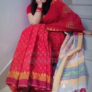 Halfsilk Block Print Sharee