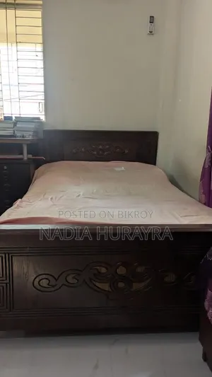 Broken Bed for Sale, with Mattress and Quilt.