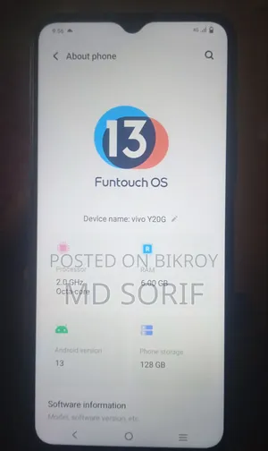 Vivo Y20G 128 GB Blue