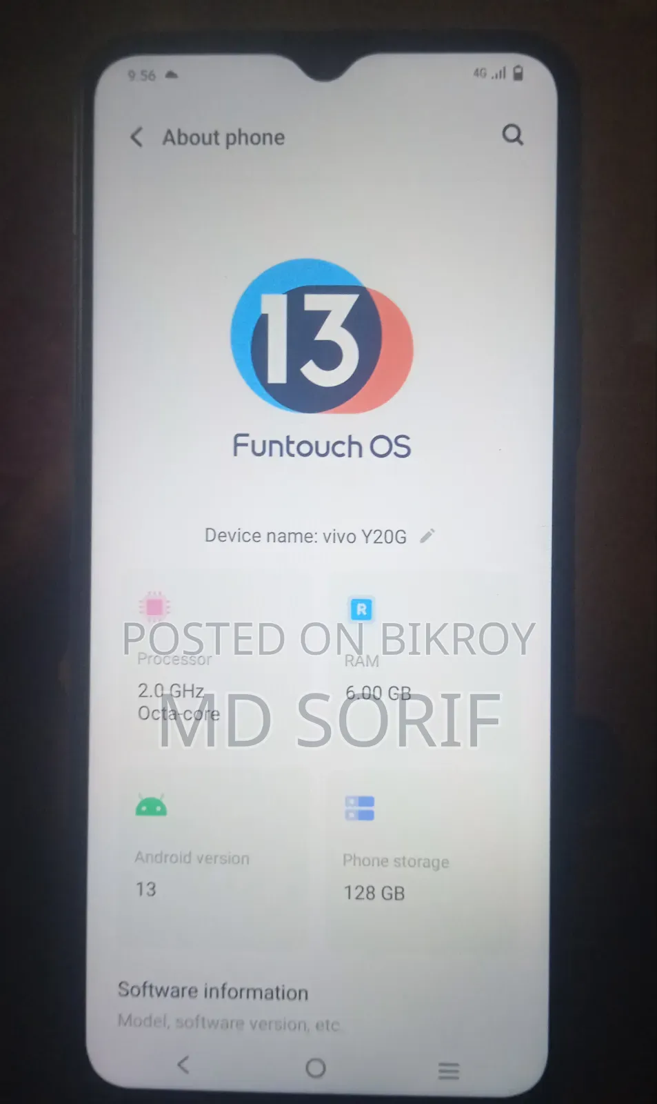 Vivo Y20G 128 GB Blue