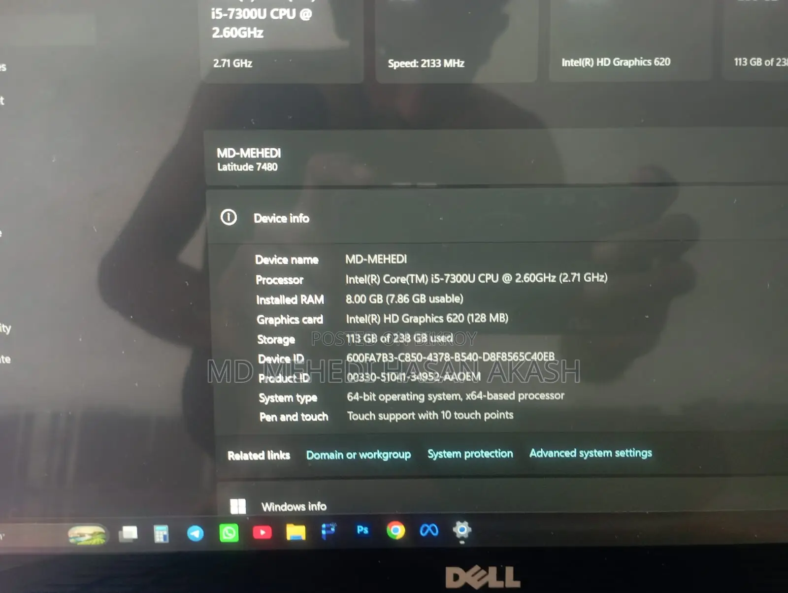 Laptop Dell Latitude 14 7480 8GB Intel Core i5 SSD 256GB