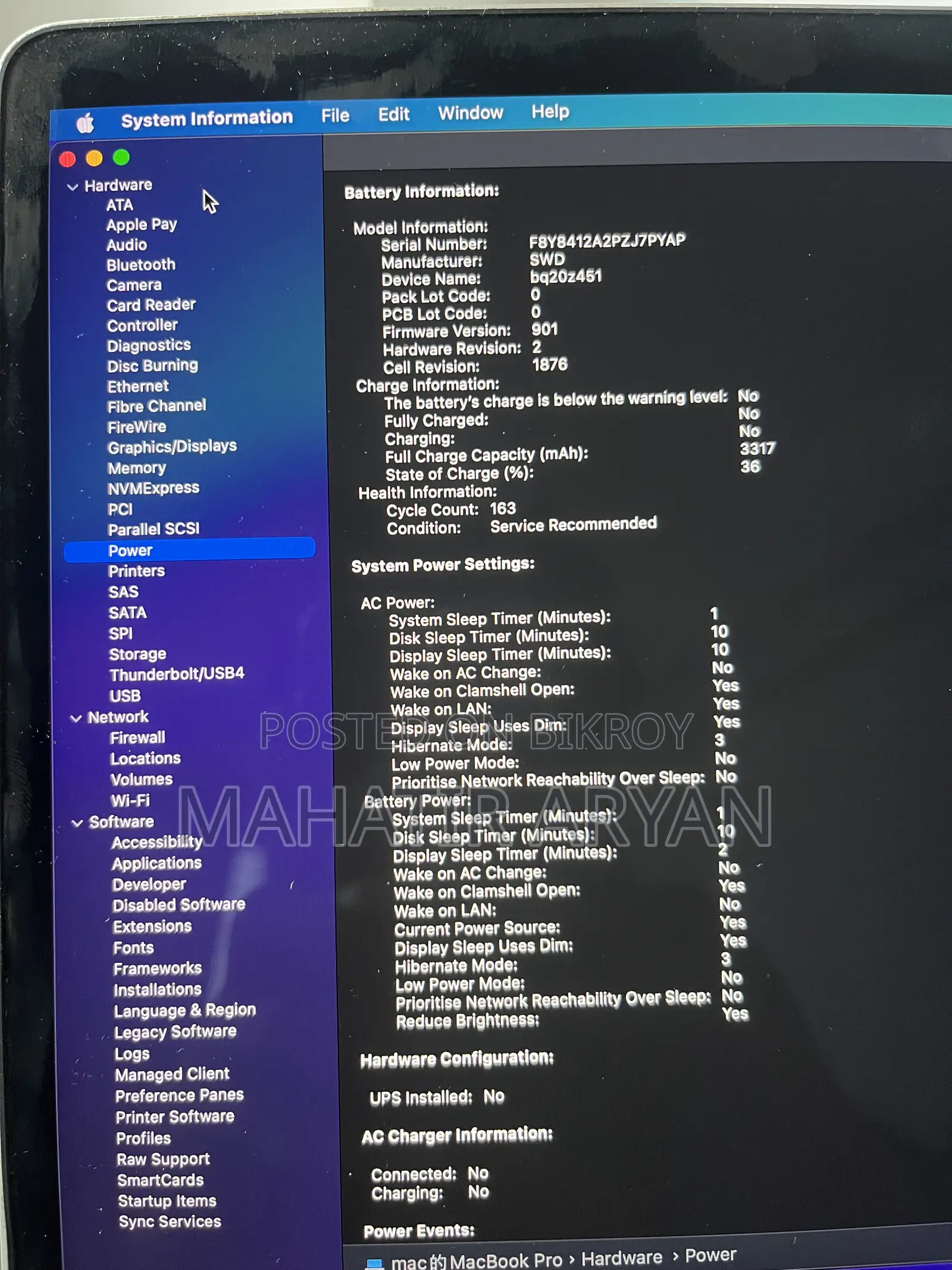 Laptop Apple MacBook Pro 2018 8GB Intel Core i5 SSD 256GB
