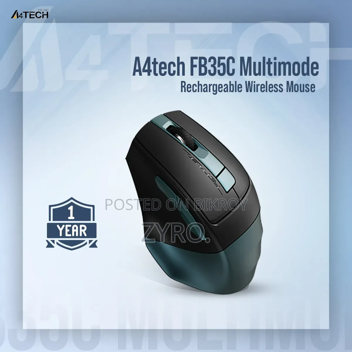 A4TECH FB35C Fstyler Dual Mode Rechargeable Wireless Mouse