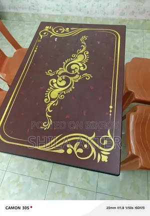 Two tables, six chairs