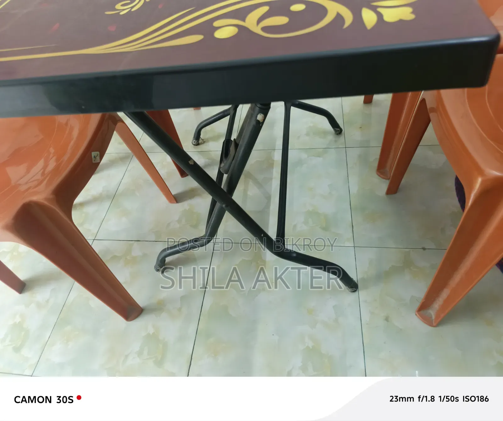 Two tables, six chairs