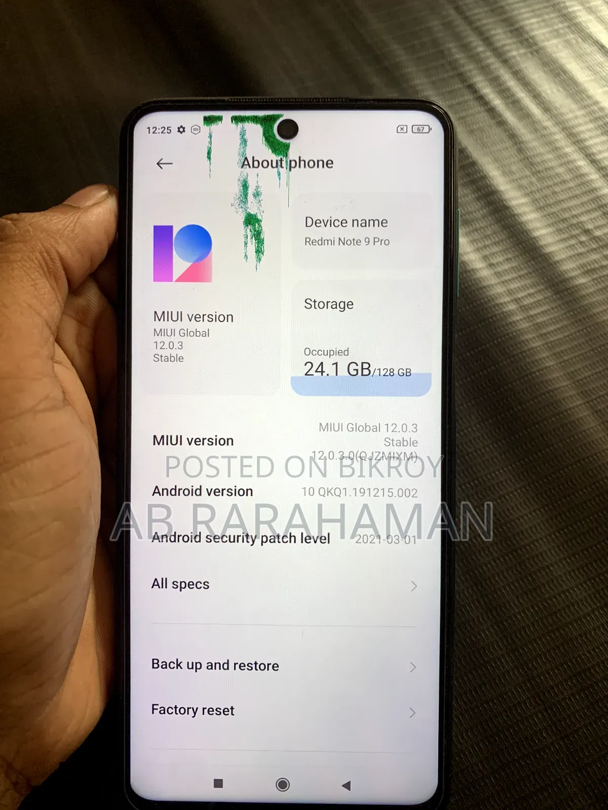 Xiaomi Redmi Note 9 Pro 128 GB Blue