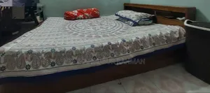 সেগুন কাঠের ডাবল বেড ৫ ফিট × ৭ ফিট