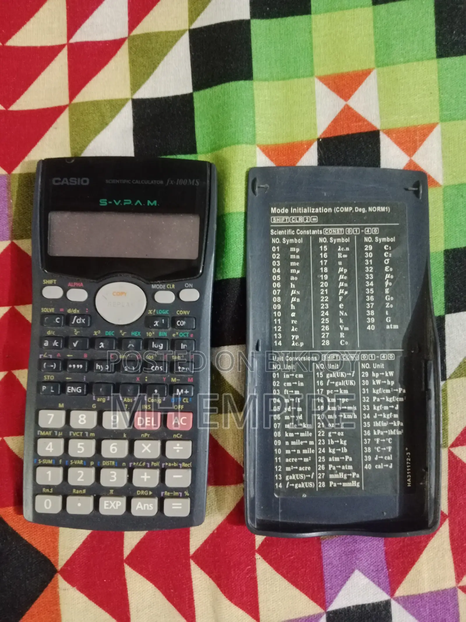 Calculator Fx 100 Ms