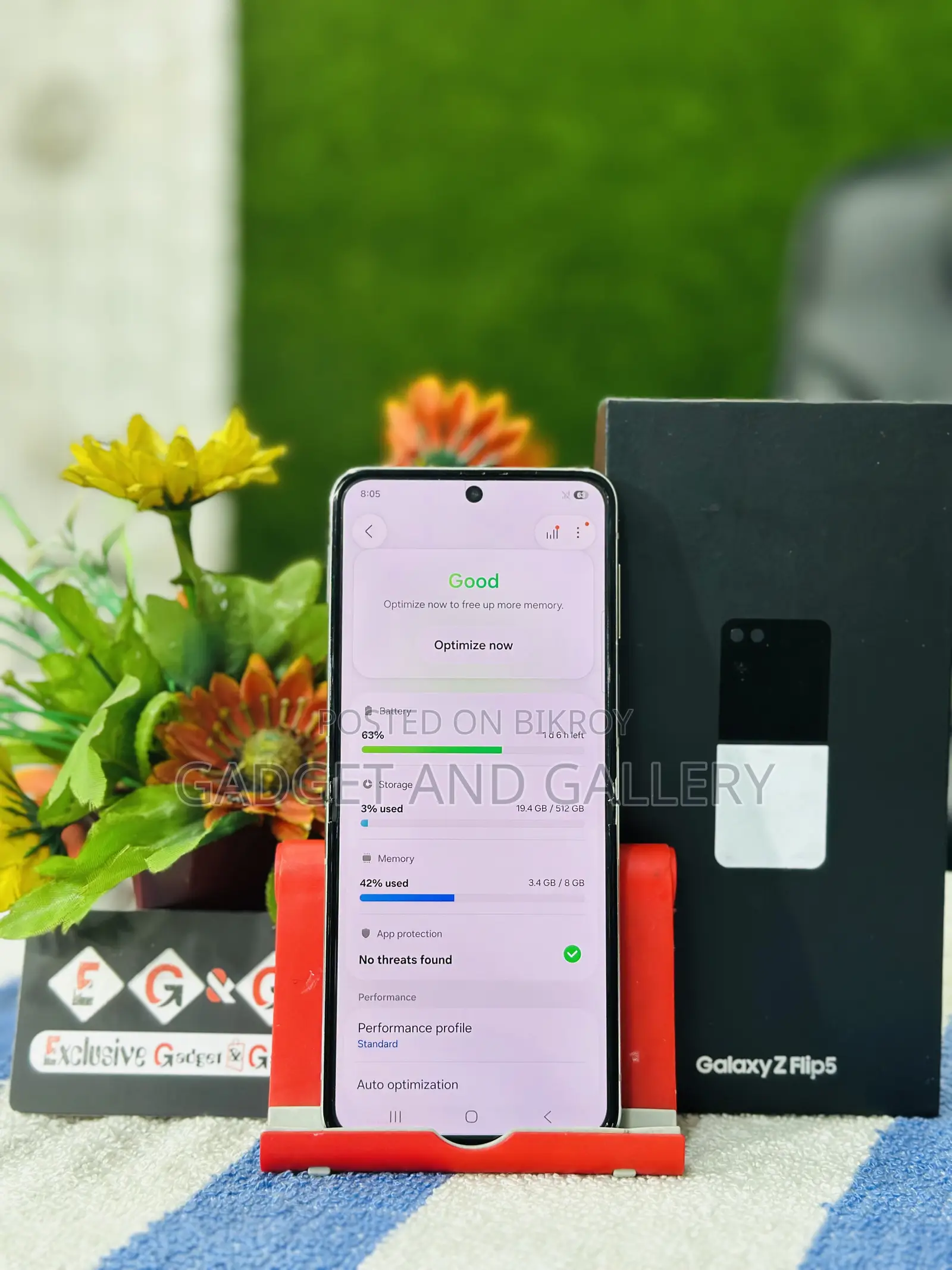 স্যামসাং গ্যালাক্সি জেড ফ্লিপ ৫ ৫১২ জিবি সাদা