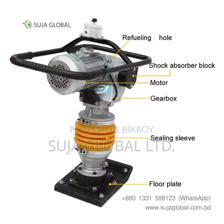 SGE-110 Electric Portable Vibrating Tamping Rammer Price – SUJA GLOBAL