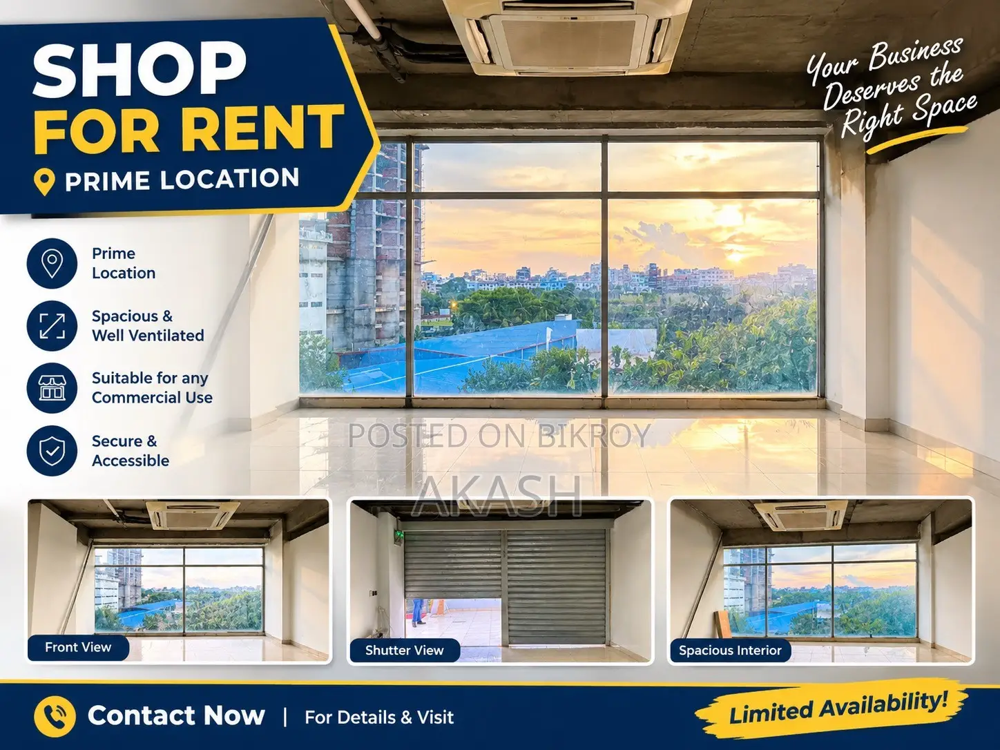 270 square feet shop in Mirpur 13 Rakin Commercial Space