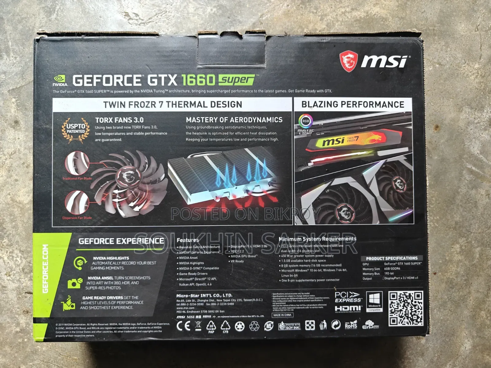 Gigabyte GeForce GTX 1660 Super OC 6GB Graphics Card