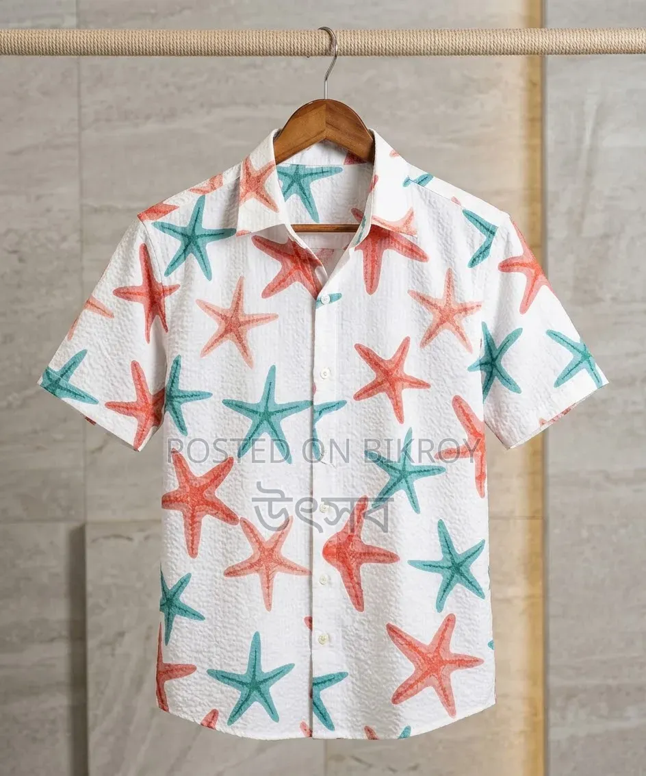 Print Shirt Cotton Half Sleeve for Men's