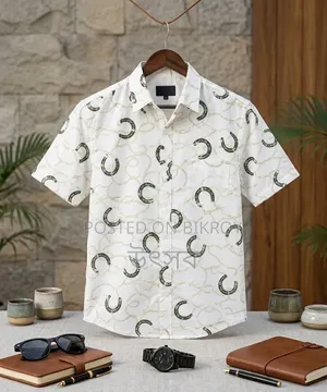 Print Shirt Cotton Half Sleeve for Men's