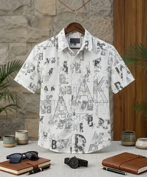 Print Shirt Cotton Half Sleeve for Men's