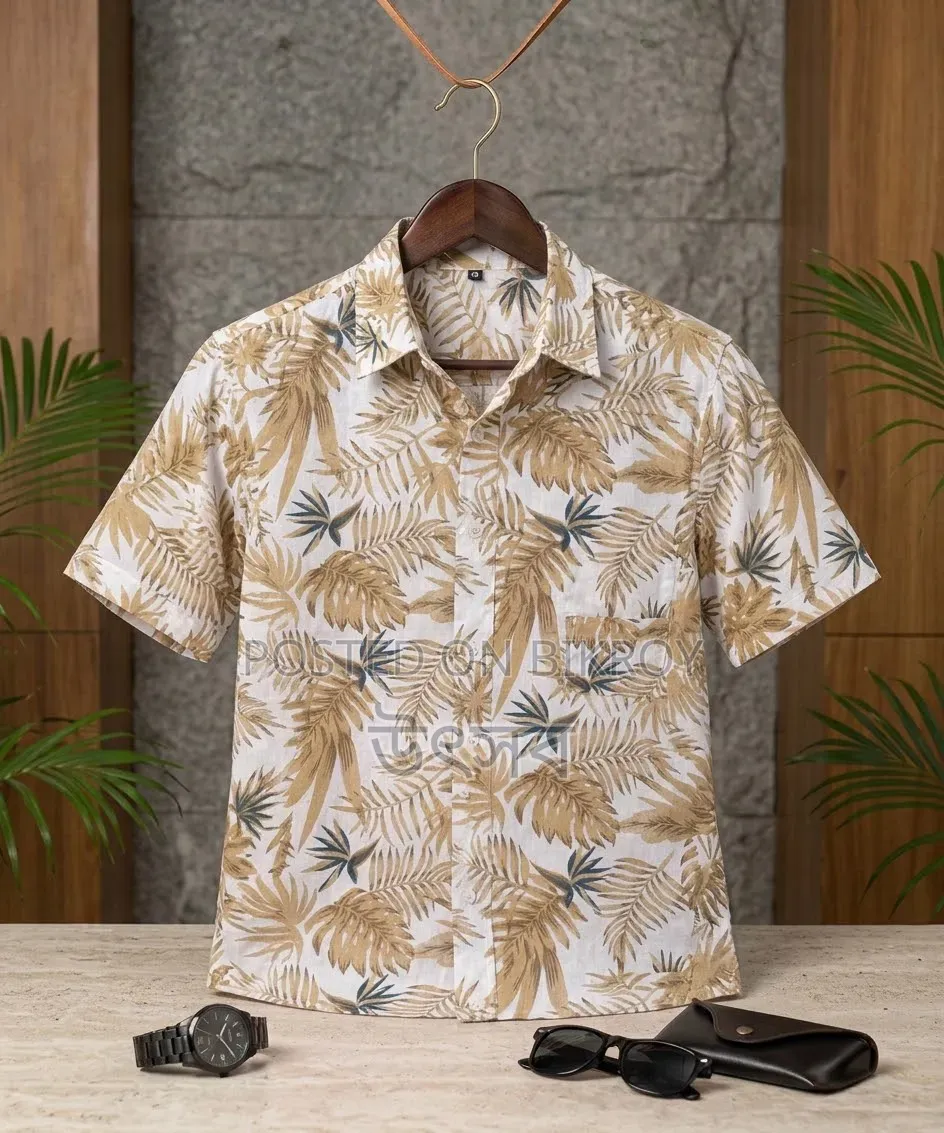 Print Shirt Cotton Half Sleeve for Men's