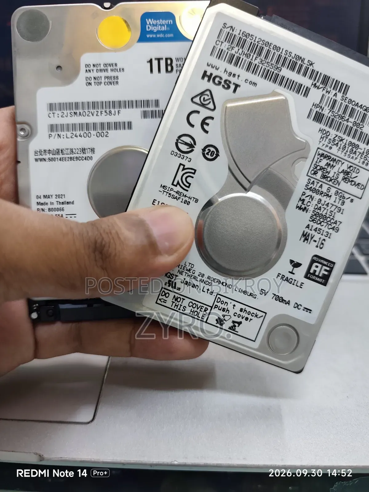 1TB Laptop HDD Slim.