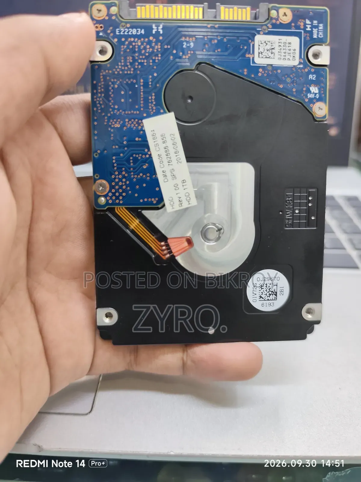 1TB Laptop HDD Slim.
