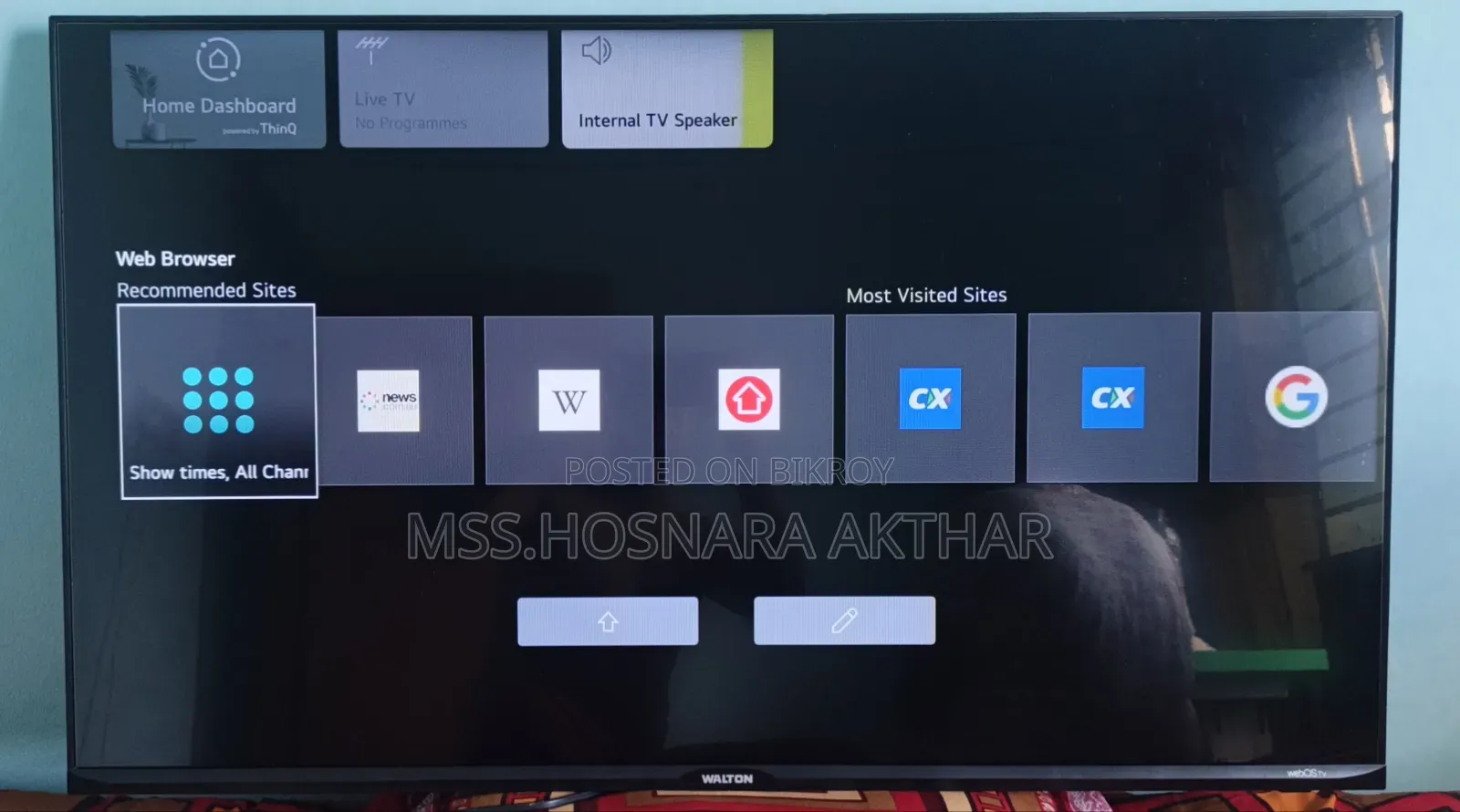 WALTON 43 Inch 4K Voice Control Smart Android TV