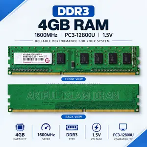 Samsung 4GB DDR3 RAM 1600MHz। Genuine Desktop Memory। PC3-12800U