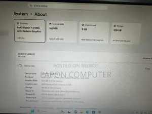 Desktop Computer 16GB AMD Ryzen 7 SSD 256GB