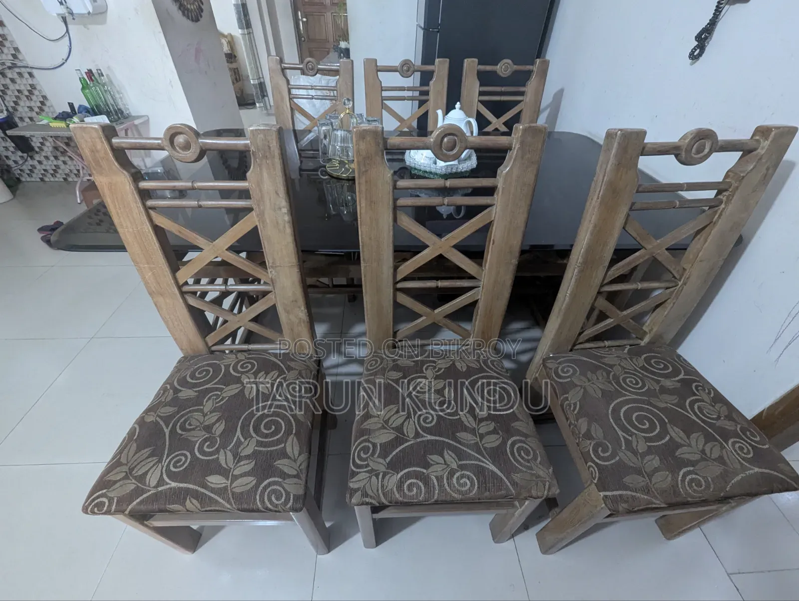 Chittagong Teak Wood Dining Table and Chairs.