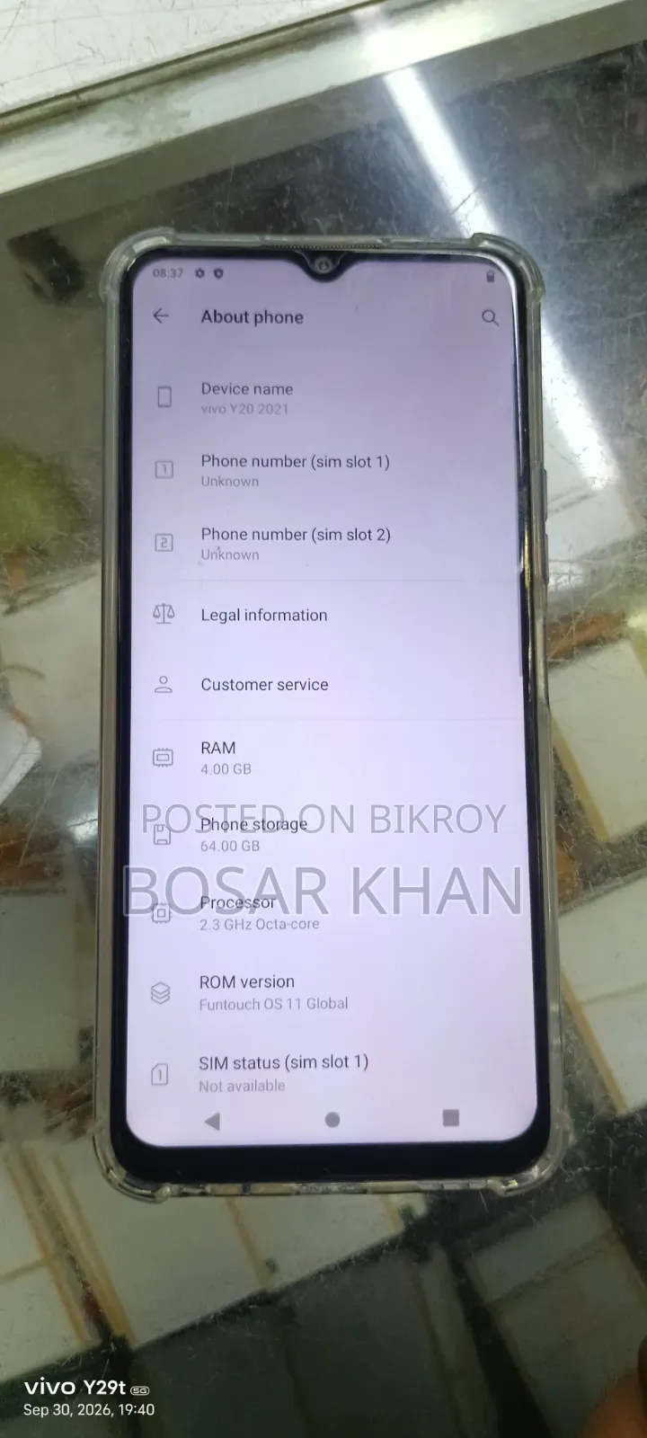 Vivo Y20 64 GB Blue