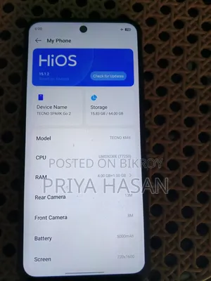 টেকনো স্পার্ক গো ২ ৬৪ জিবি ব্ল্যাক