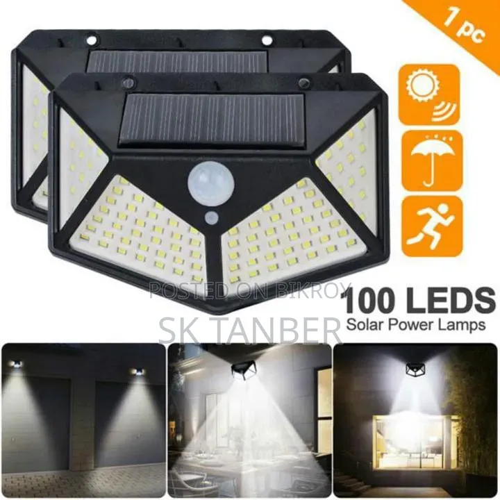 100 LED 4 Surface Solar Light Solar Induction, Body Induction Light