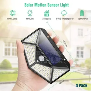 100 LED 4 Surface Solar Light Solar Induction, Body Induction Light