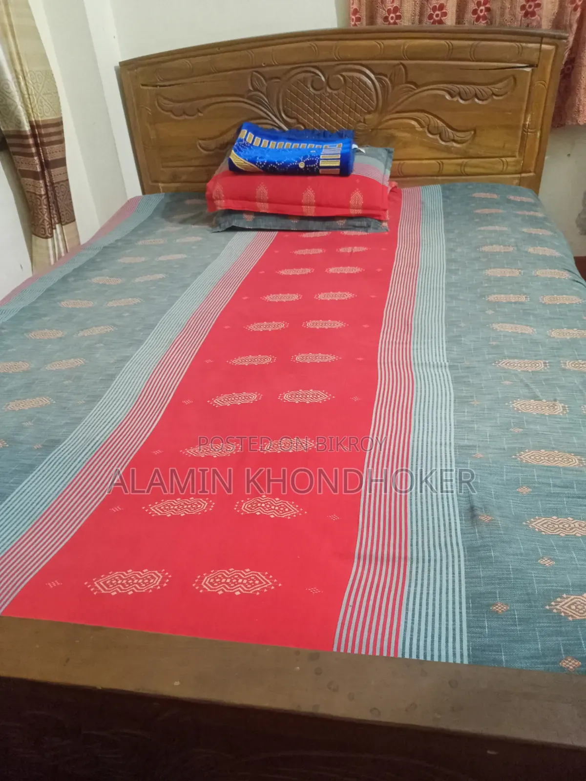 Bed. 5-7 feet. Used for about a year. With mattress