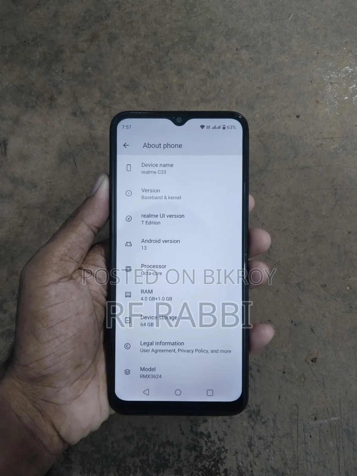 রিয়েলমি সি৩৩ ৬৪ জিবি নীল