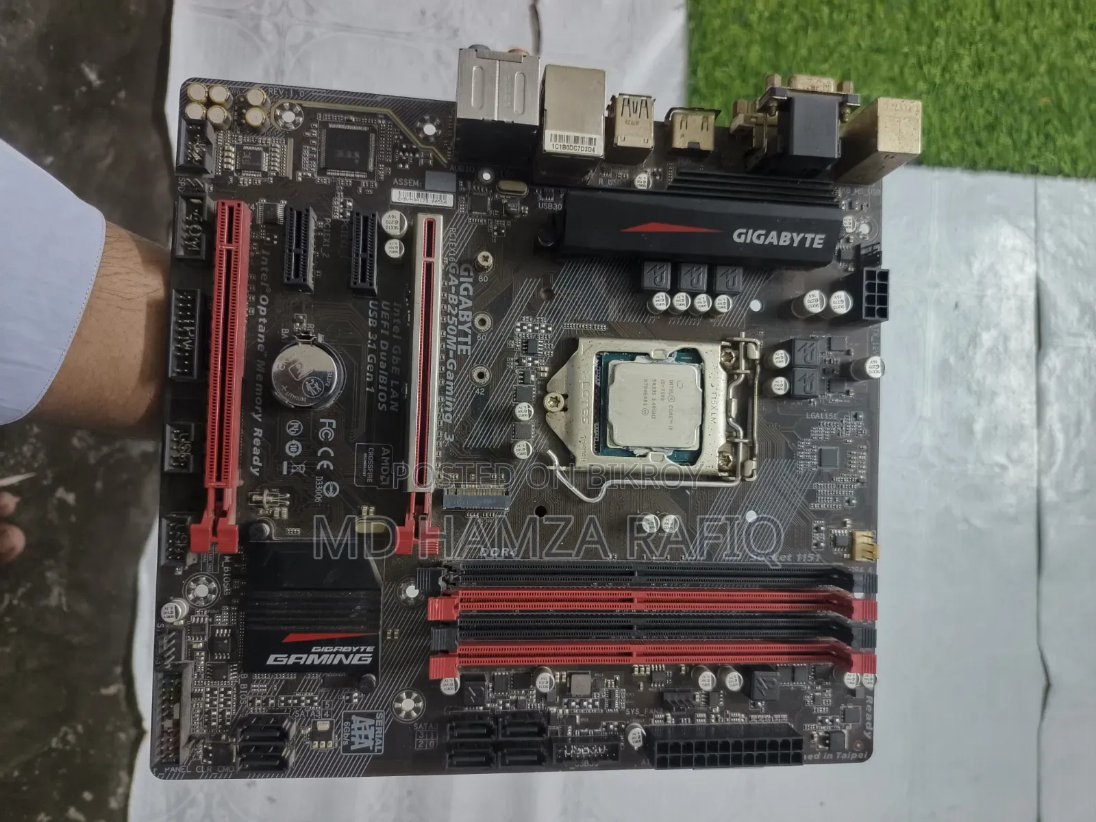 Intel Core I5-7500 + Gigabyte B250M Gaming 3 + Thermaltake Cooler
