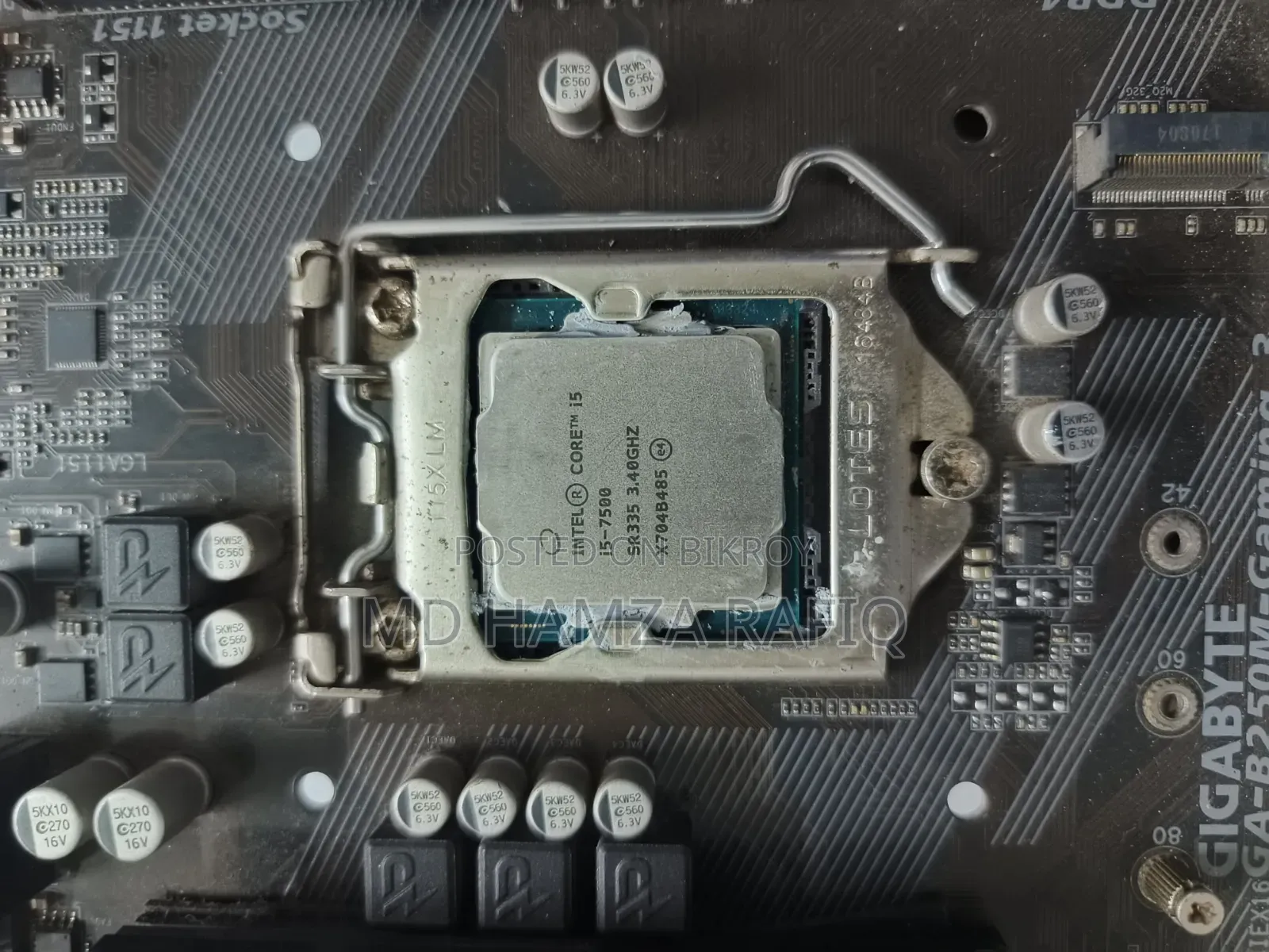 Intel Core I5-7500 + Gigabyte B250M Gaming 3 + Thermaltake Cooler