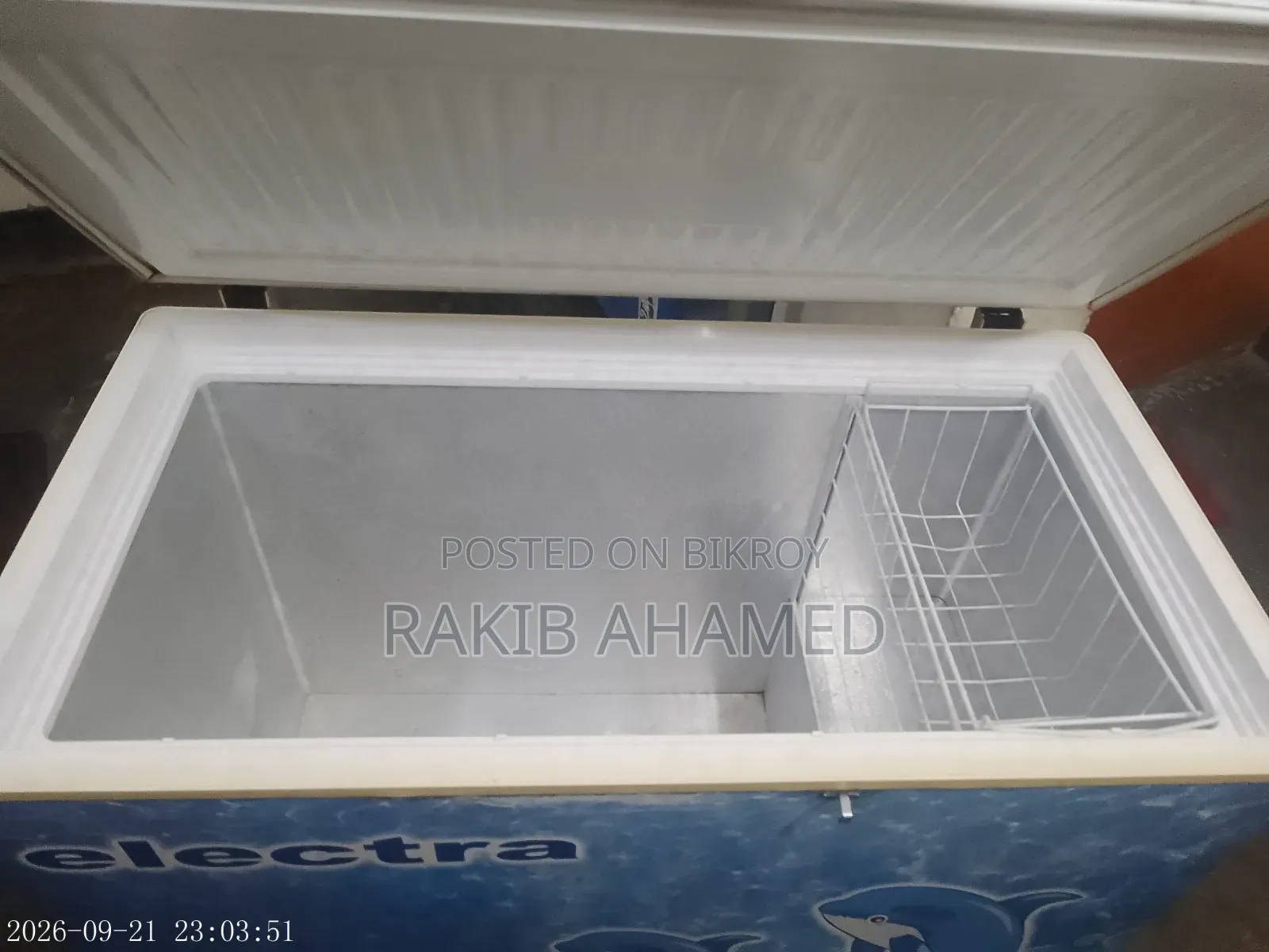 ইলেক্ট্রা ডিপ ফ্রিজ বিক্রি করা হইবে।