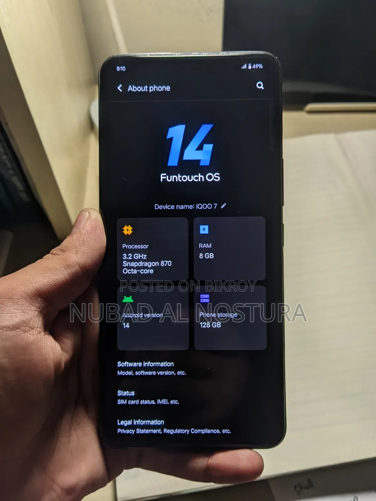Vivo iQOO 7 128 GB Blue