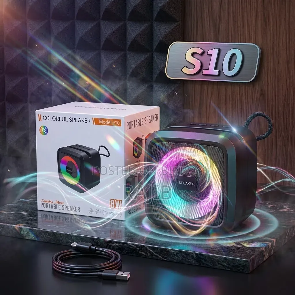 কালারফুল পোর্টেবল স্পিকার S10