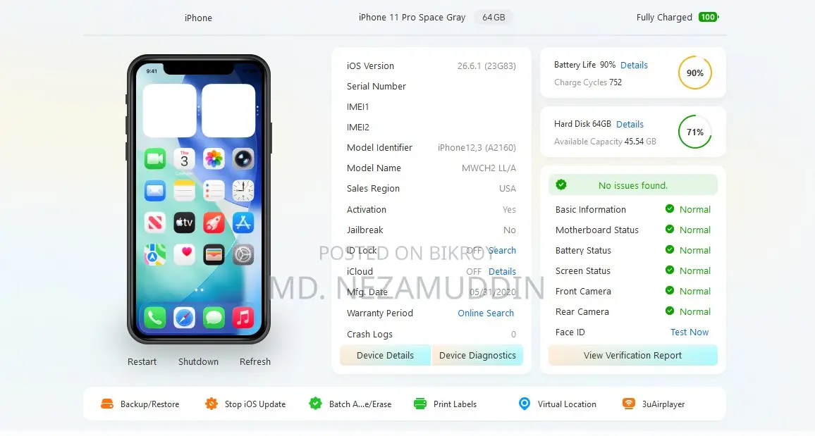 Apple iPhone 11 Pro 64 GB Graphite